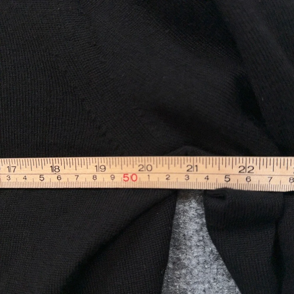 Banana Republic Sweater Mens Medium Black1/4 Zip Extra Fine Merino Wool